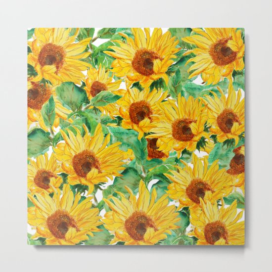 sunflower pattern Metal Print