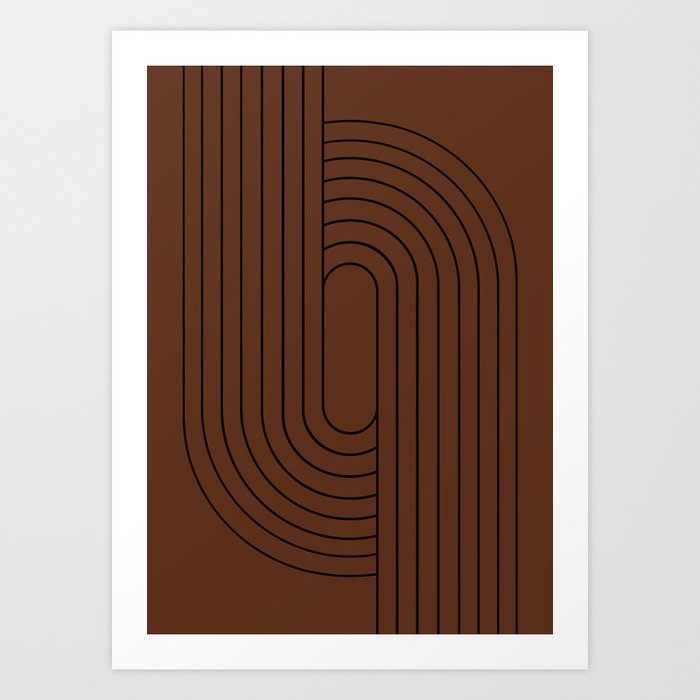 Oval Lines Abstract XXVI Art Print