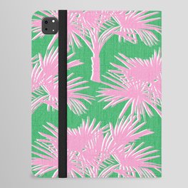 70’s Retro Palm Springs Pink on Kelly Green iPad Folio Case
