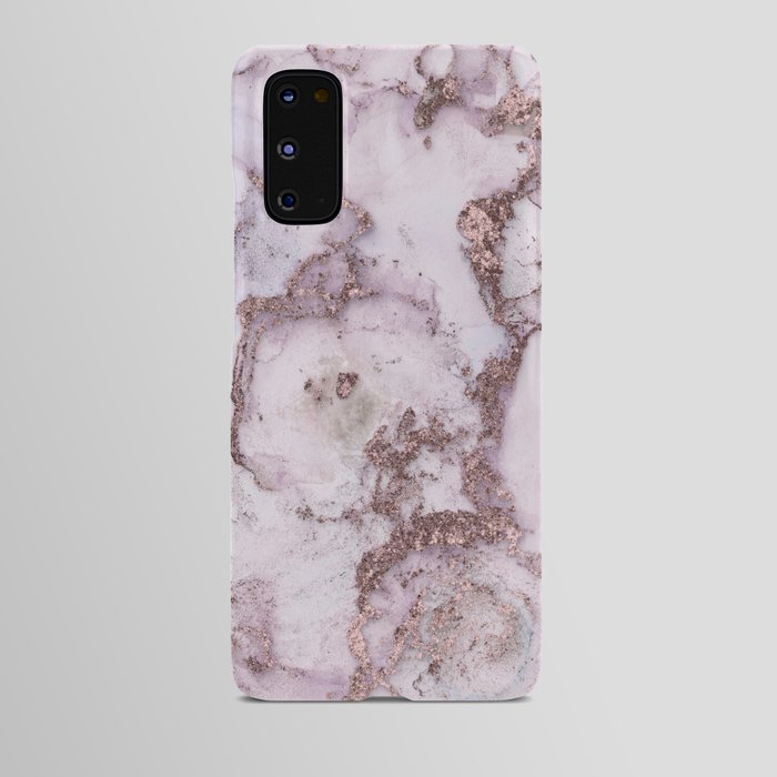 Abstract Alcohol Ink Art Painting Rosegold And Blush Pink Android Case