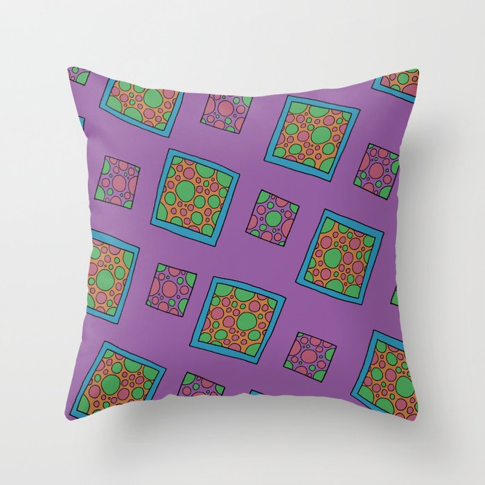 Throw pillows top with circle pattern