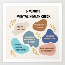 Mental Health Check in Art Print