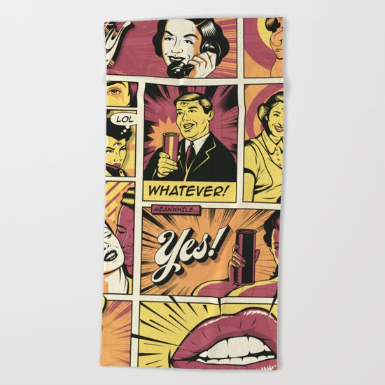 Surreal Communication Beach Towel