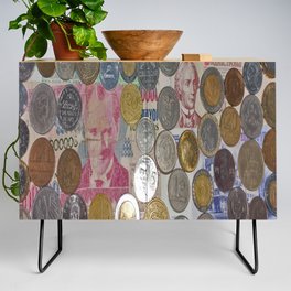 International Coins and Money Credenza