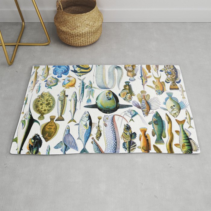 Adolphe Millot "Fishes" 1. Rug