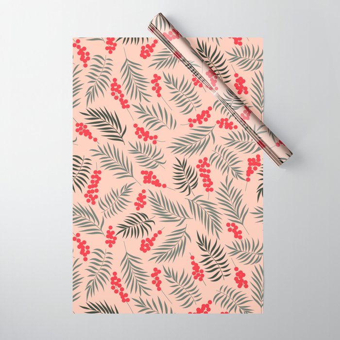Holiday Mistletoe Pattern Wrapping Paper