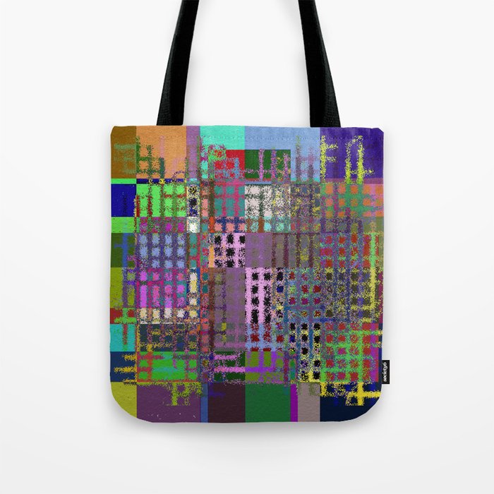 Pastel Playtime - Abstract, geometric, textured, pastel themed artwork Tote Bag