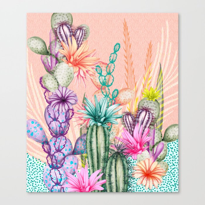 Cacti Love Canvas Print
