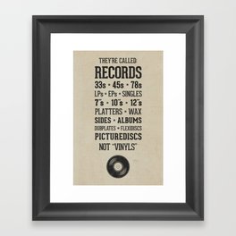 They're Called Records Framed Art Print