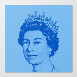 Queen Elizabeth Blue Canvas Print