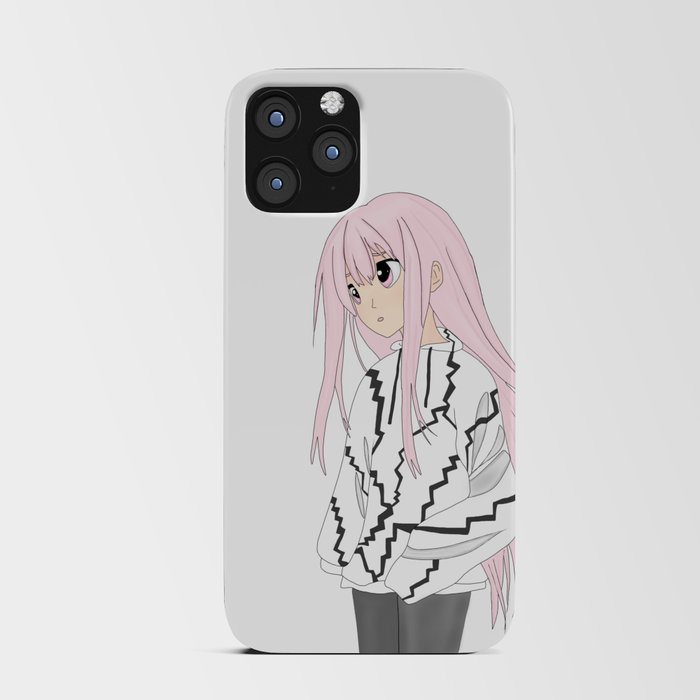 Pink hair girl  iPhone Card Case