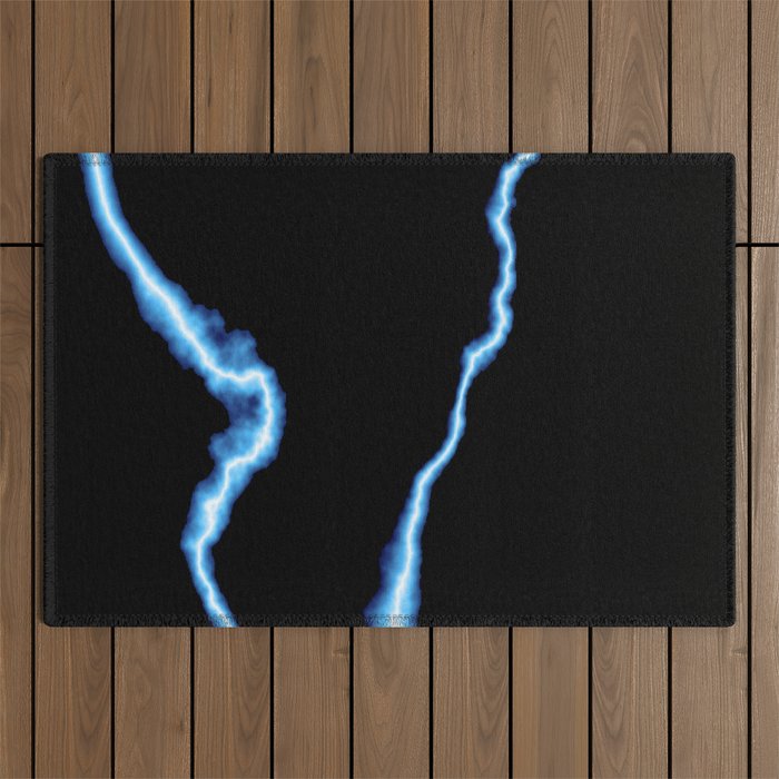 ELECTRIC LIGHTENING STORM Outdoor Rug