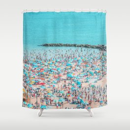 Blue Summer Beach Shower Curtain