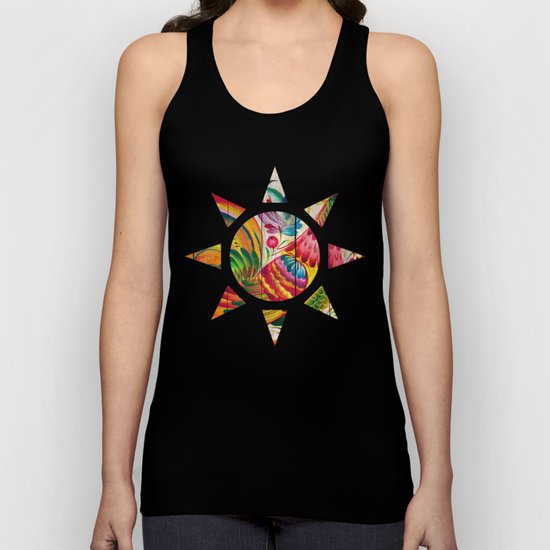 Russian Folk Art on Wood 01 Unisex Tank Top