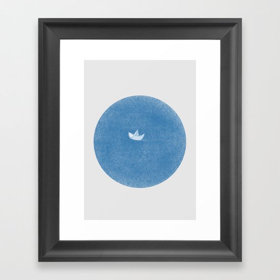 into the sea Framed Art Print