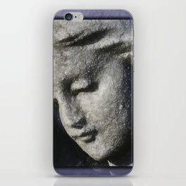 Beautiful angel face grey in clay iPhone Skin