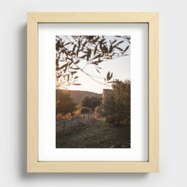 Travel photography print "Tuscan sun". Made in Tuscany, Italy. Art print, warm tones. Recessed Framed Print