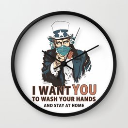 Wash Your Hands! Wall Clock | Iwantyou, Epidemic, Virus, Warposter, Pandemic, Graphicdesign 