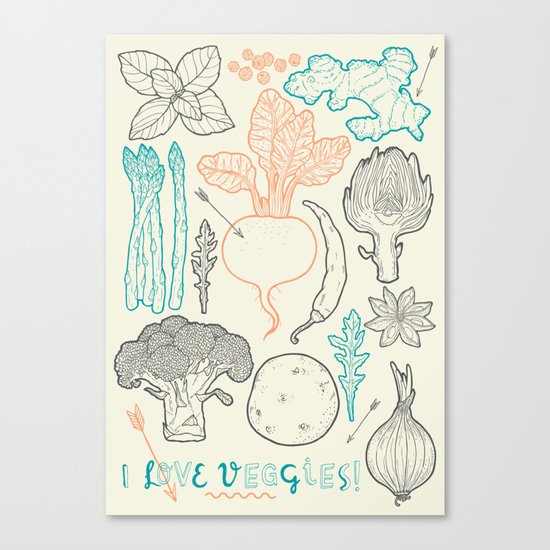 I love vegetables! Canvas Print