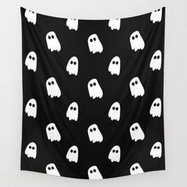 Black and White Ghosts Wall Tapestry