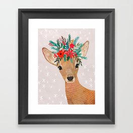 Christmas Deer Framed Art Print