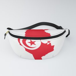 Flag Map of Tunisia Fanny Pack