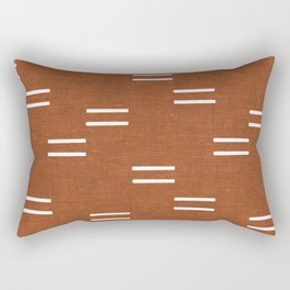 double dash - burnt orange Rectangular Pillow