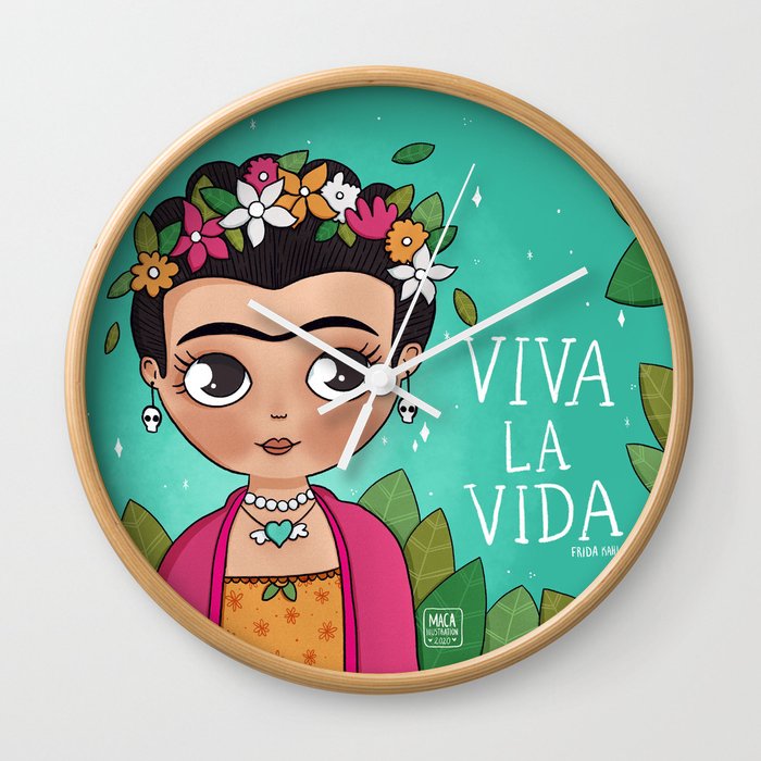 Frida Khalo - Viva la Vida Wall Clock