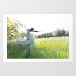 The Road to the Golden Hour | Exploring the green grass |  Meadow in summer Art Print