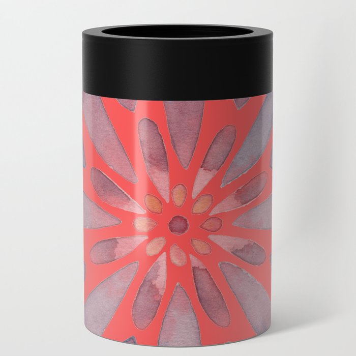 Flower in Red Can Cooler
