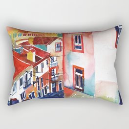 Lisbon building entrance Rectangular Pillow