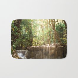 Brazil Photography - Tiny Waterfall Going Into A Pond Under The Sunlight Bath Mat