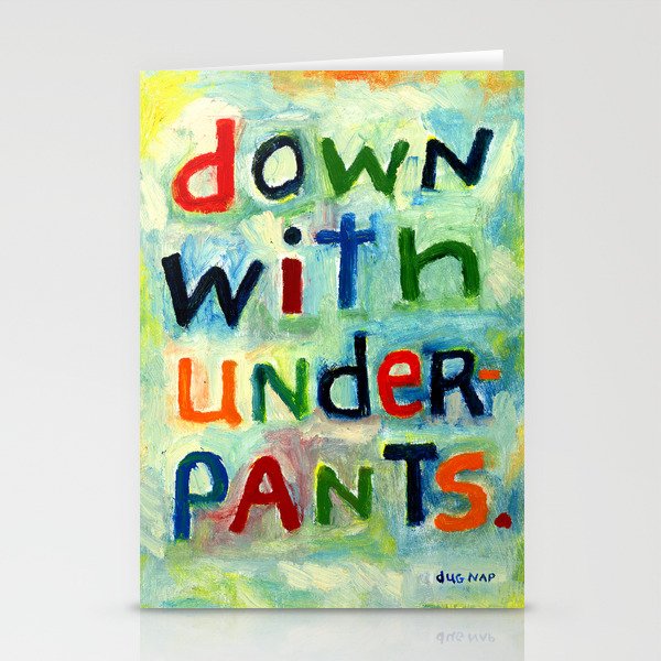 Down With Underpants Stationery Cards