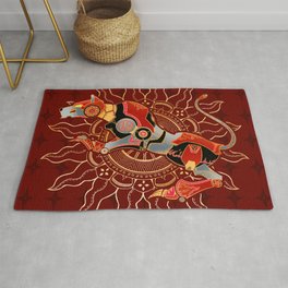Red Lion Batik Rug