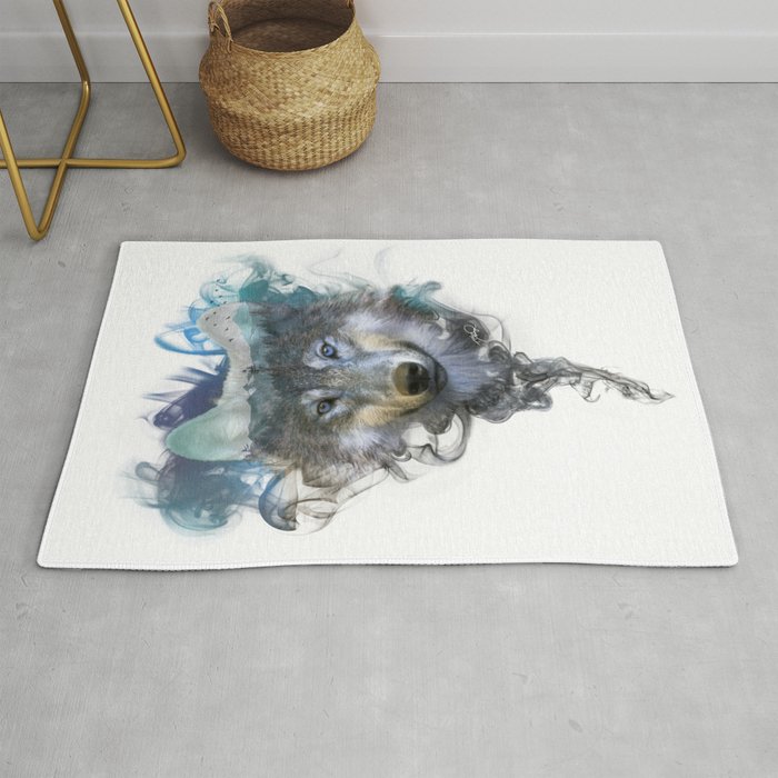 Wolf - Spirit Animal Rug by Tej2point0 | Society6 Wolf - Spirit Animal Rug by Tej2point0 | Society6
