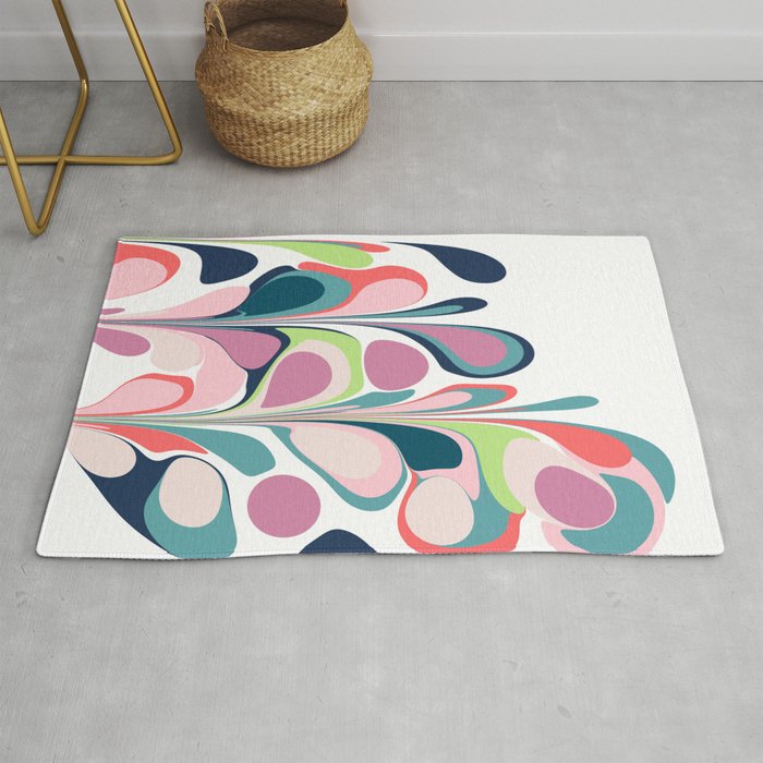 Colorful Abstract Floral Design Rug By Junejournal Society6