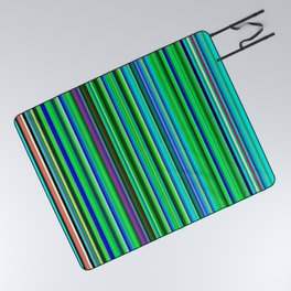 Colorful Barcode Picnic Blanket