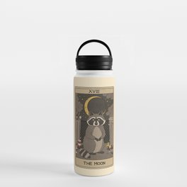 The Moon - Raccoons Tarot Water Bottle