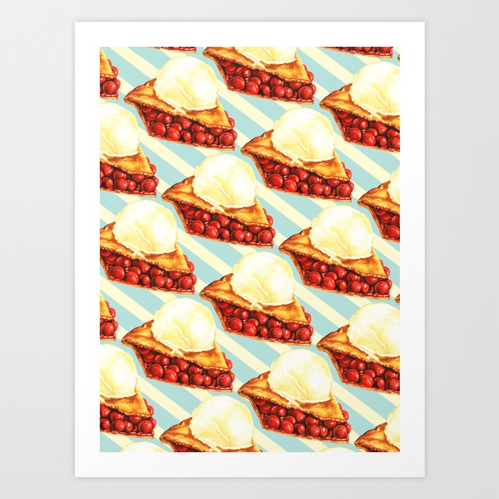 Cherry Pie Pattern Art Print