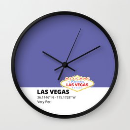 Las Vegas Very Peri Wall Clock