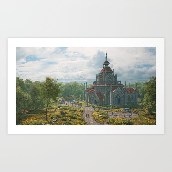 Northshire Abbey (Wide) Art Print