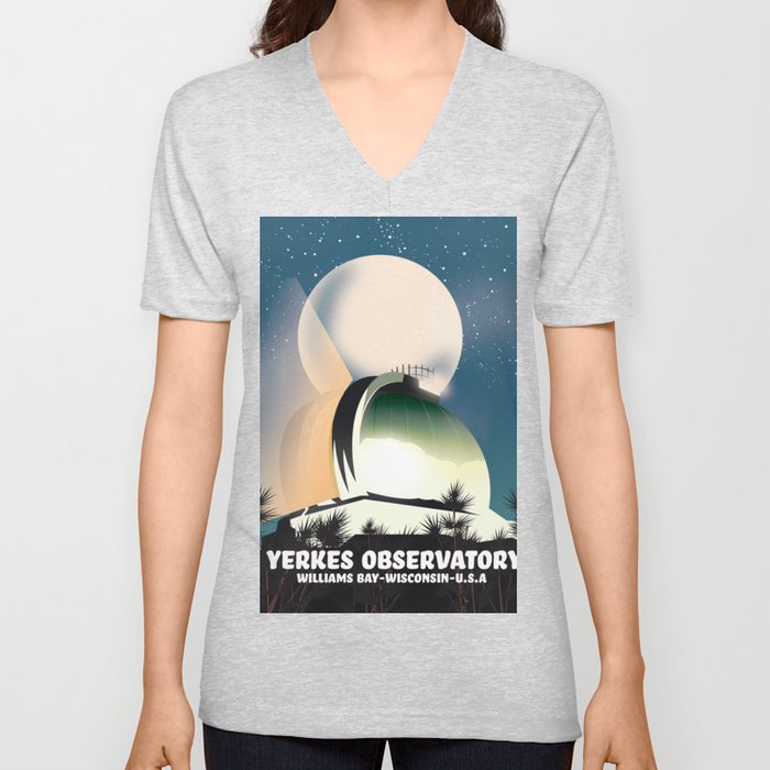 Yerkes Observatory Williams Bay  V Neck T Shirt