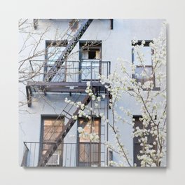 Brooklyn Spring Metal Print | Cherryblossoms, Wanderlust, Inthisinstance, Urban, Abstract, Newyorkphotography, Spring, Digital, Fireescape, Photo 