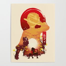 Lufy wano - one piece Poster