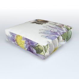 Bouquet of Flowers with a Butterfly Outdoor Floor Cushion