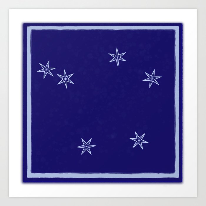 LIBRA Zodiac Star Constellation Antique star chart print Art Print