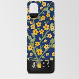 Lovely Blossoms - yellow on navy Android Card Case