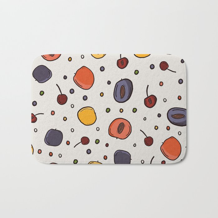 Summer Fruit Pattern Bath Mat