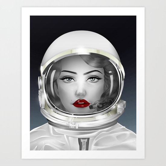 Space Lady Art Print