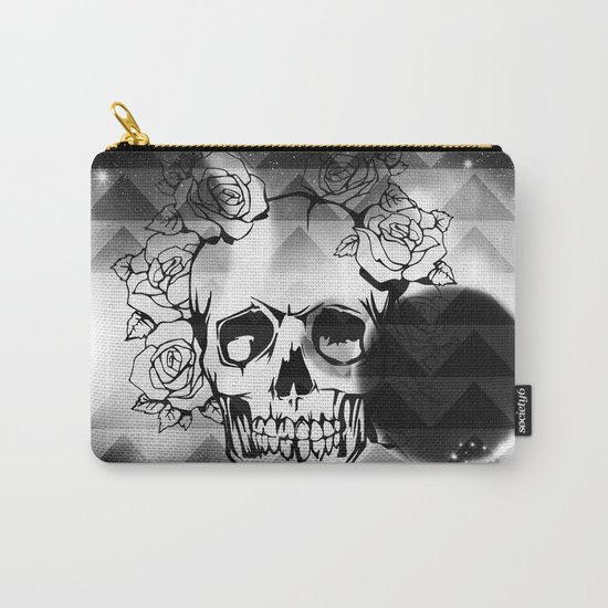 bw space skull Carry-All Pouch